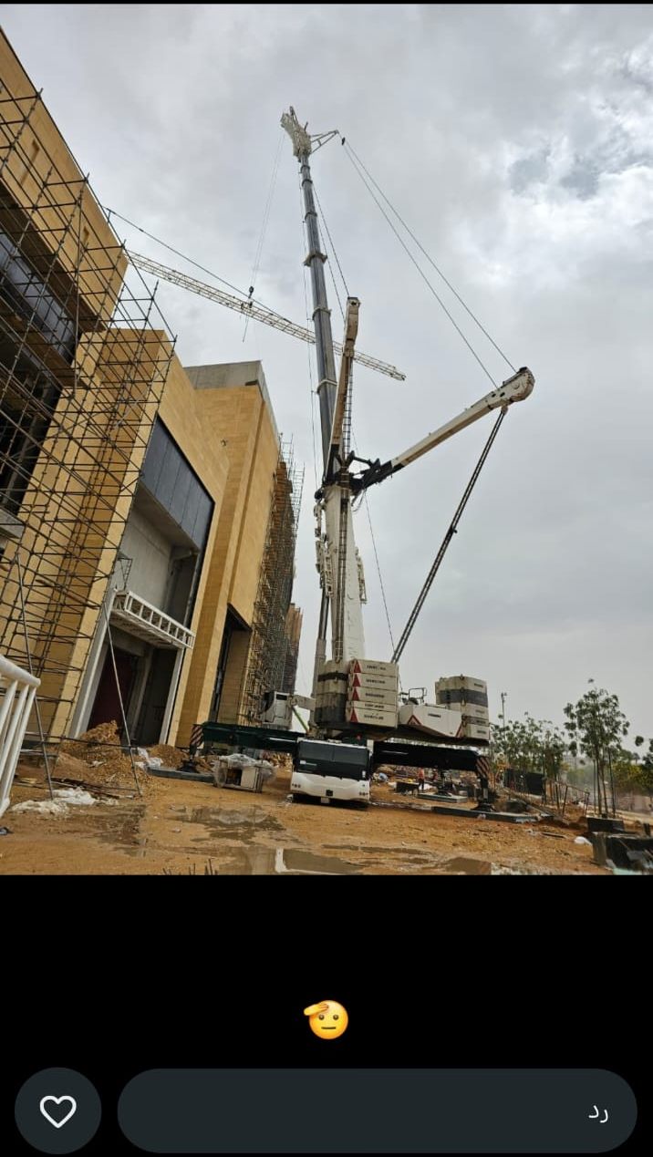 كرين 100 طن للمشاريع الكبيرة في الرياض